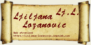 Ljiljana Lozanović vizit kartica